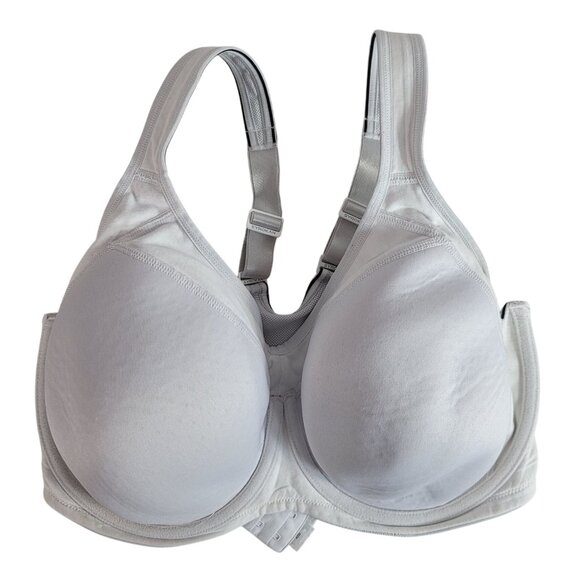 Syrokan Running Sports Bra Gray 34G Underwire Wide Strap Hi Impact Wicking A233 - Picture 7 of 13